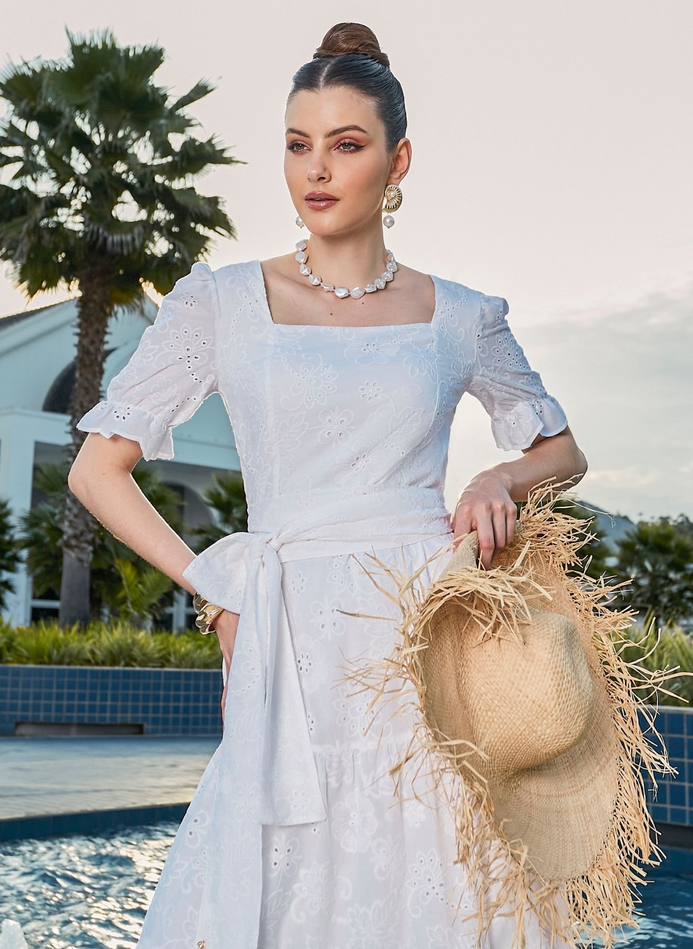 VESTIDO ISABEL NA COR OFF -WHITE - JANY PIM