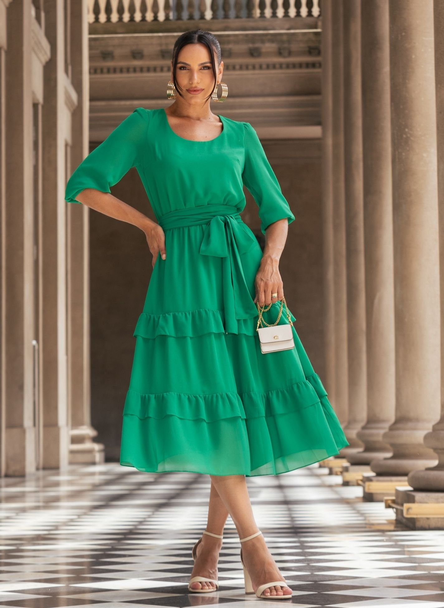 VESTIDO MODELO MIDI CLAUDIA - JANY PIM