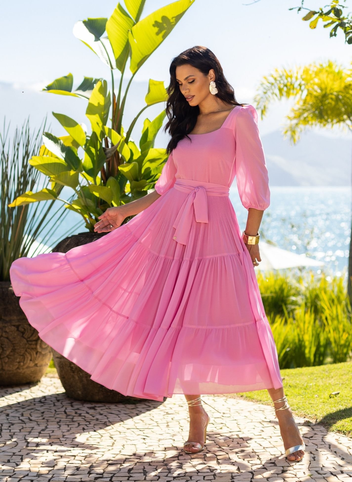 VESTIDO NA COR ROSA TRICIA - JANY PIM