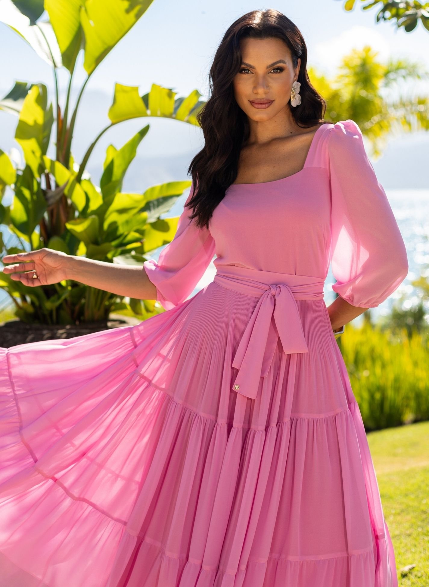 VESTIDO NA COR ROSA TRICIA - JANY PIM