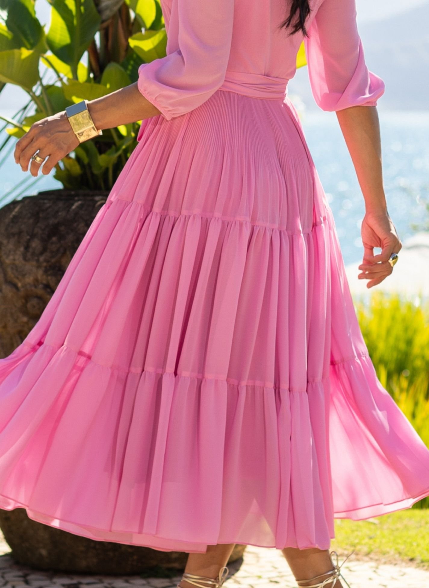 VESTIDO NA COR ROSA TRICIA - JANY PIM