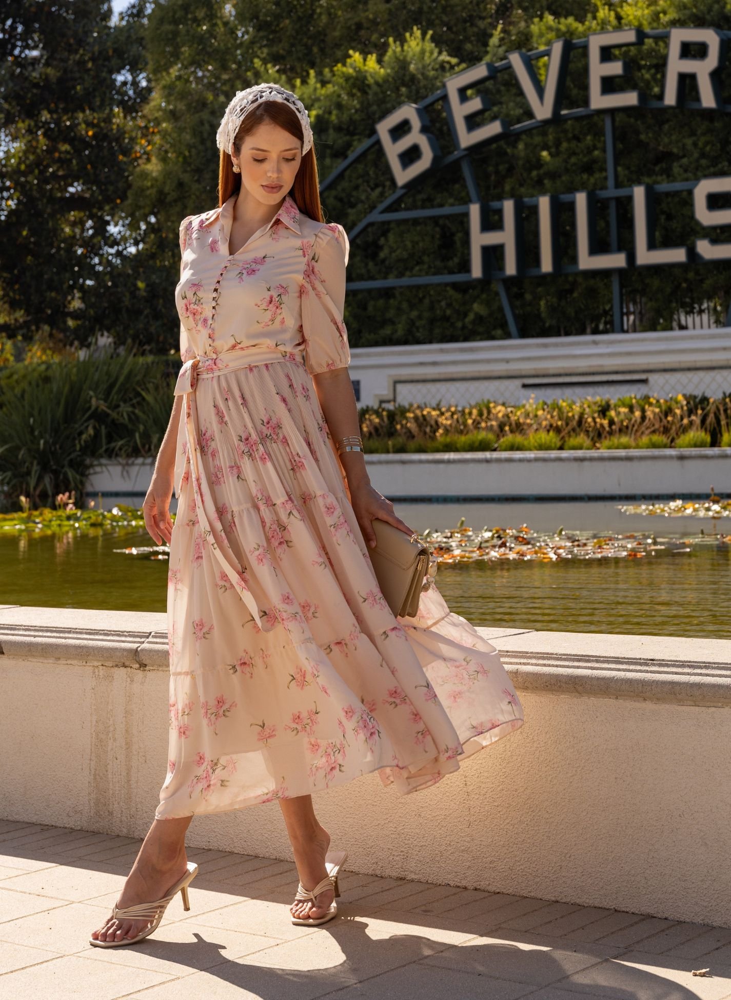 VESTIDO FLORAL CHIFFON TOQUE DE SEDA DENISE - JANY PIM